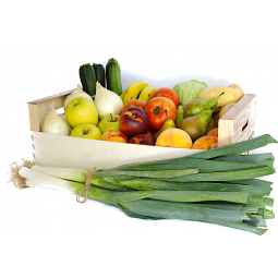 caja fruta y verdura para dos personas