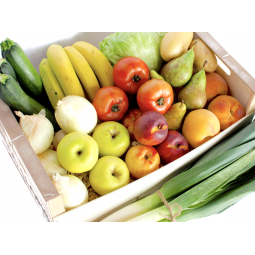 caja fruta y verdura para dos personas